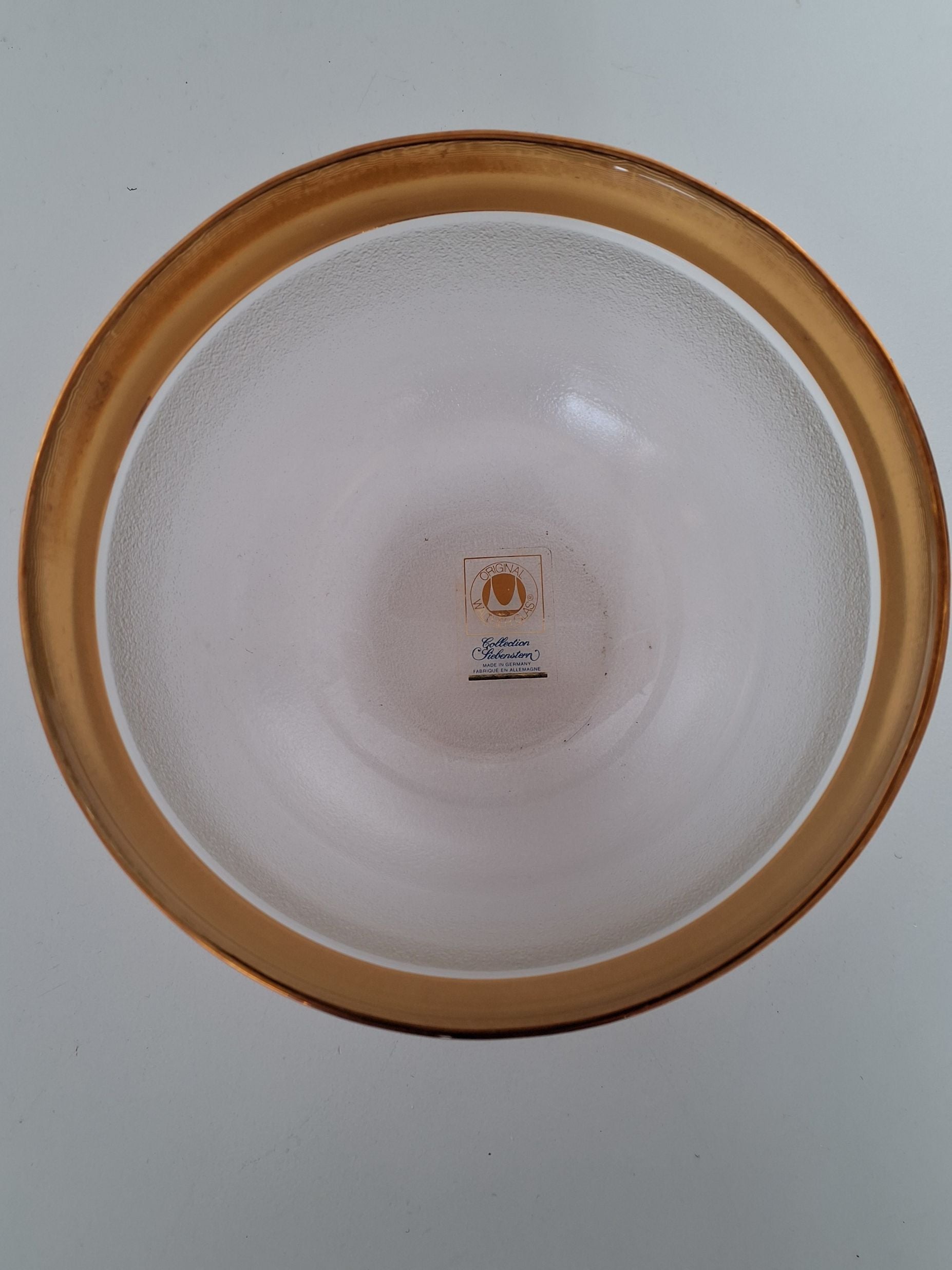 Lille glasskål med gylden