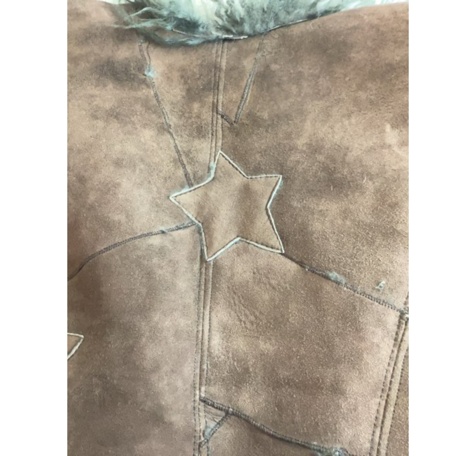 Ukendt mærke ruskindsvest (B245)