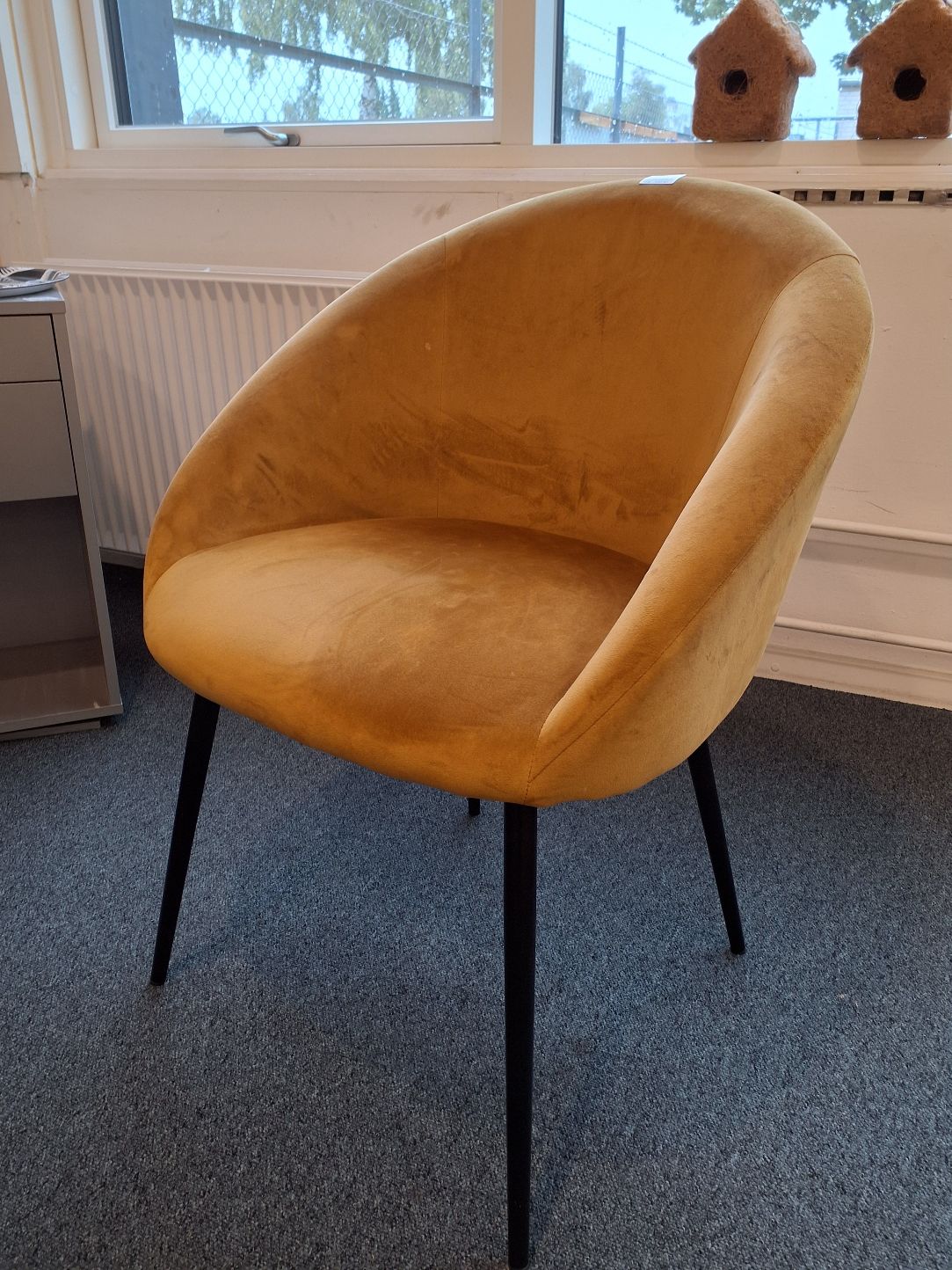 Velour lænestol