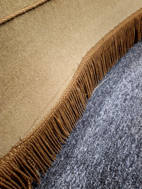 Sofa i grøn velour