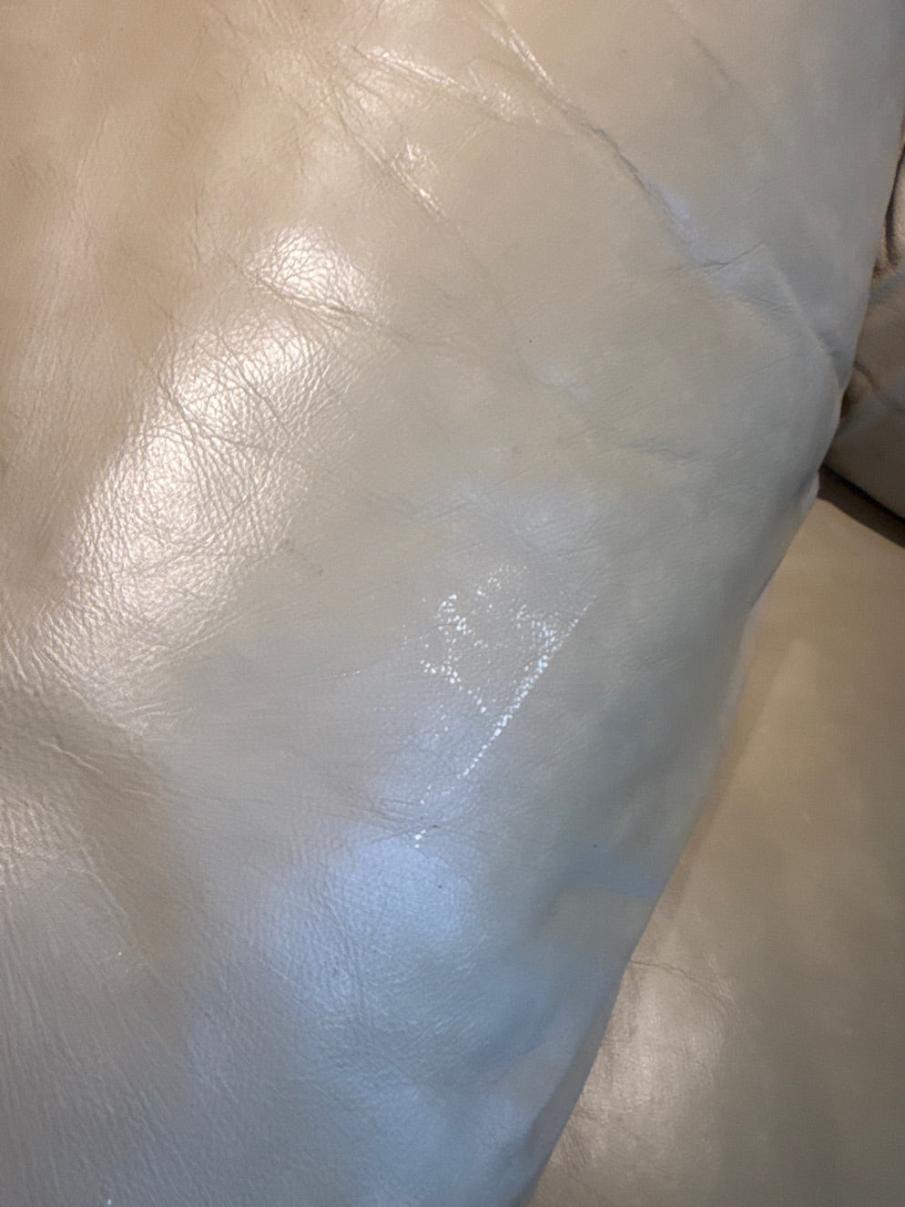 Lædersofa læder i beigh