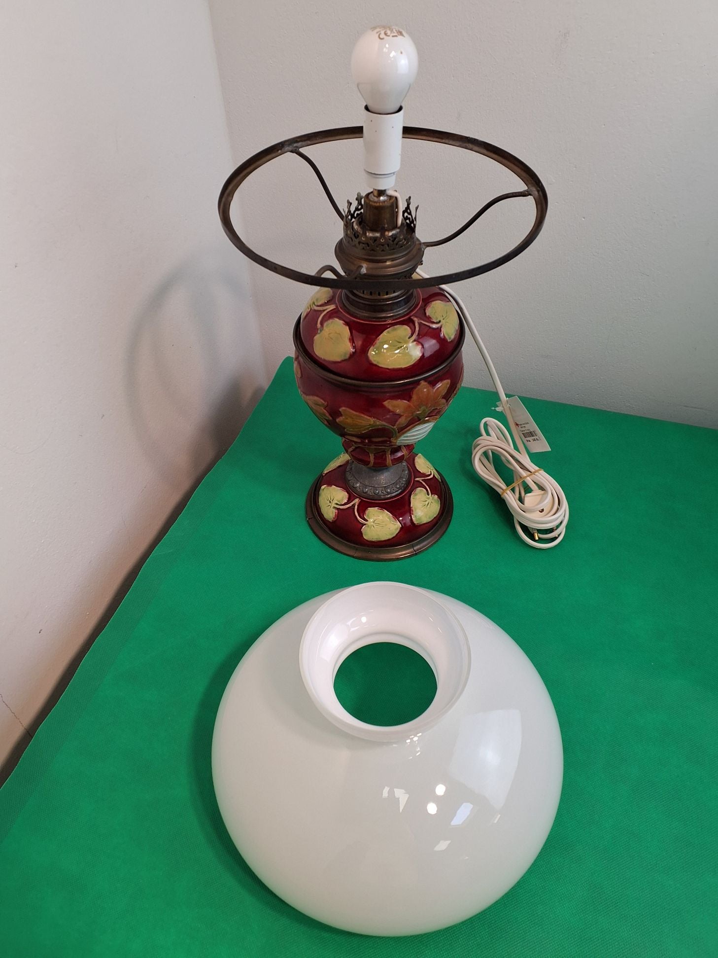 Vintage lampe grønne blade