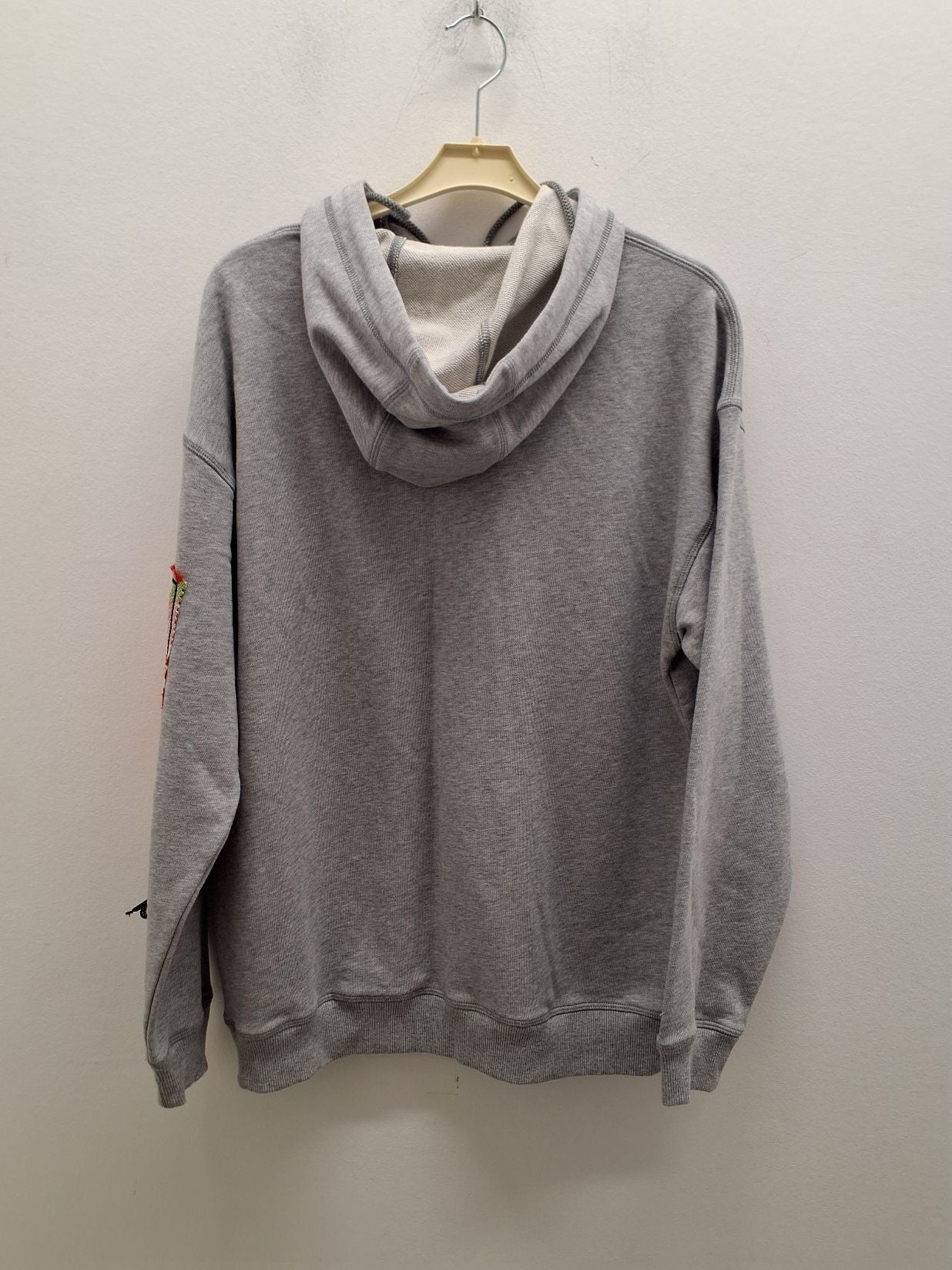 M Missoni Grey Jersey Patchwork Drawstring Hoodie