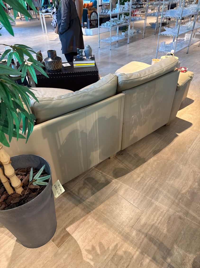 Læder sofa med buf