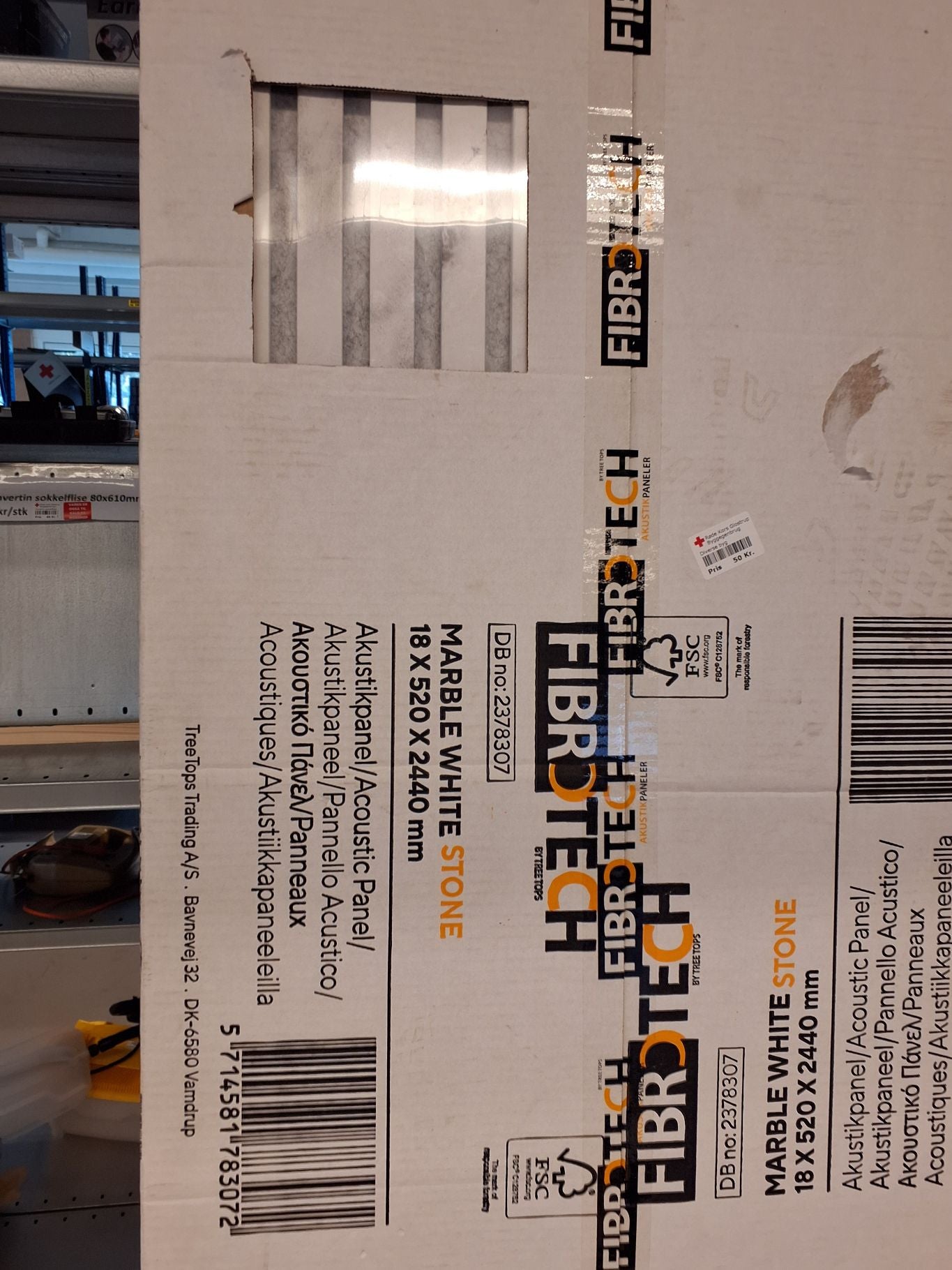Marble hvid akustikpanel