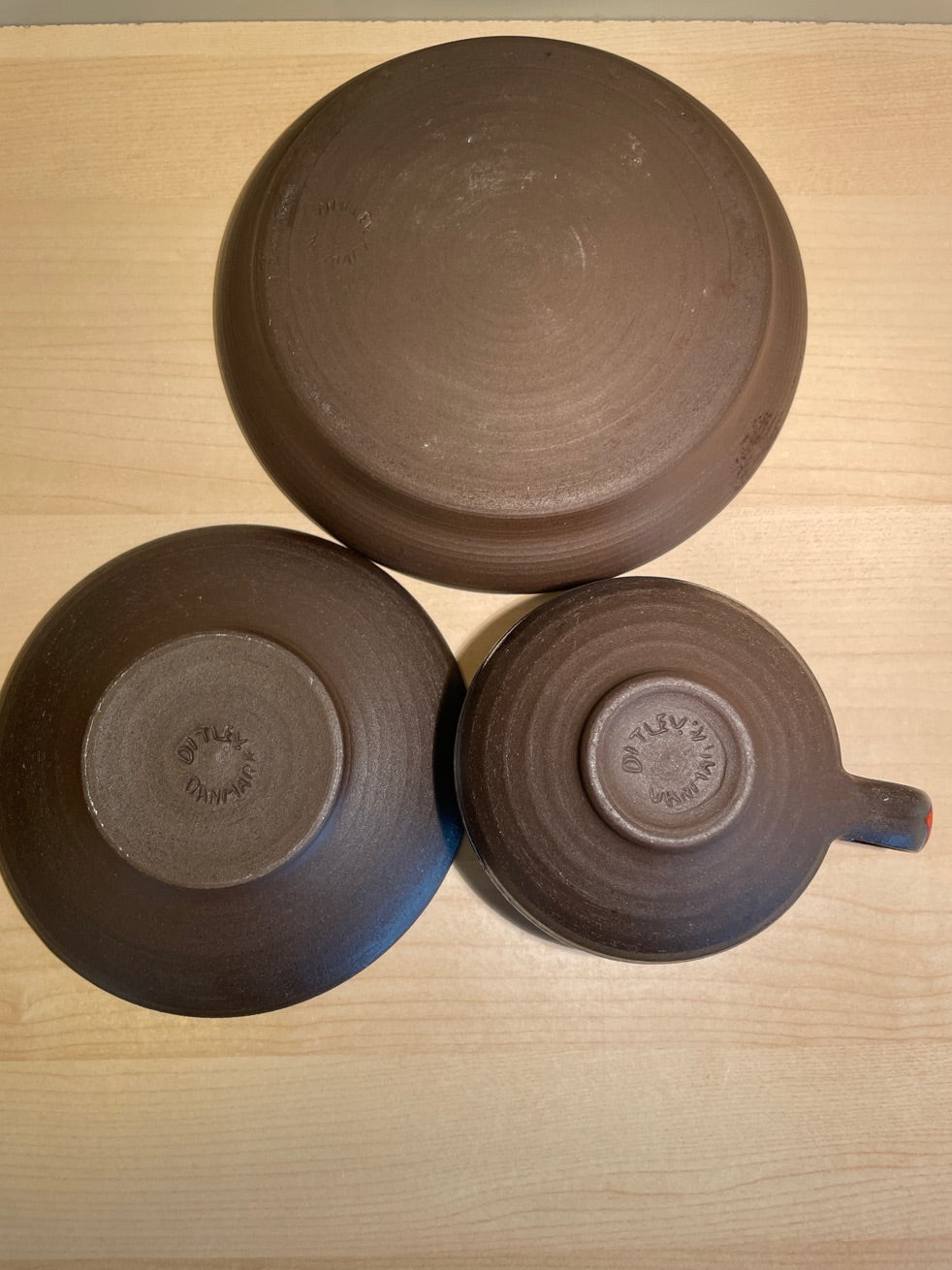 Vintage Keramik. Kop, underkop og kagetallerken