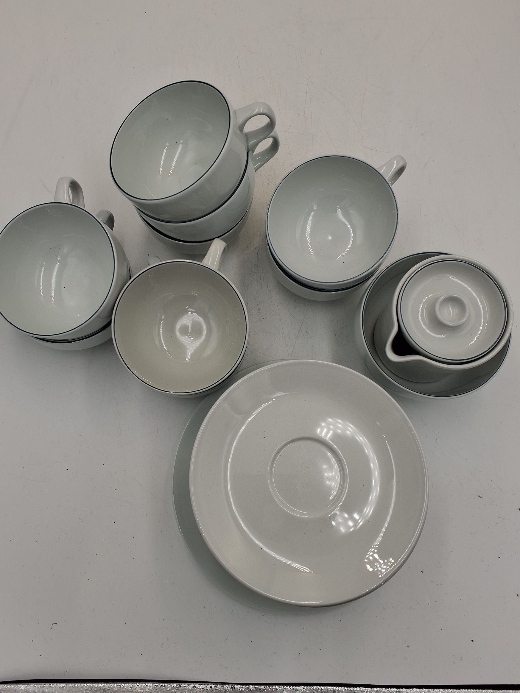 Blåkant kaffestel