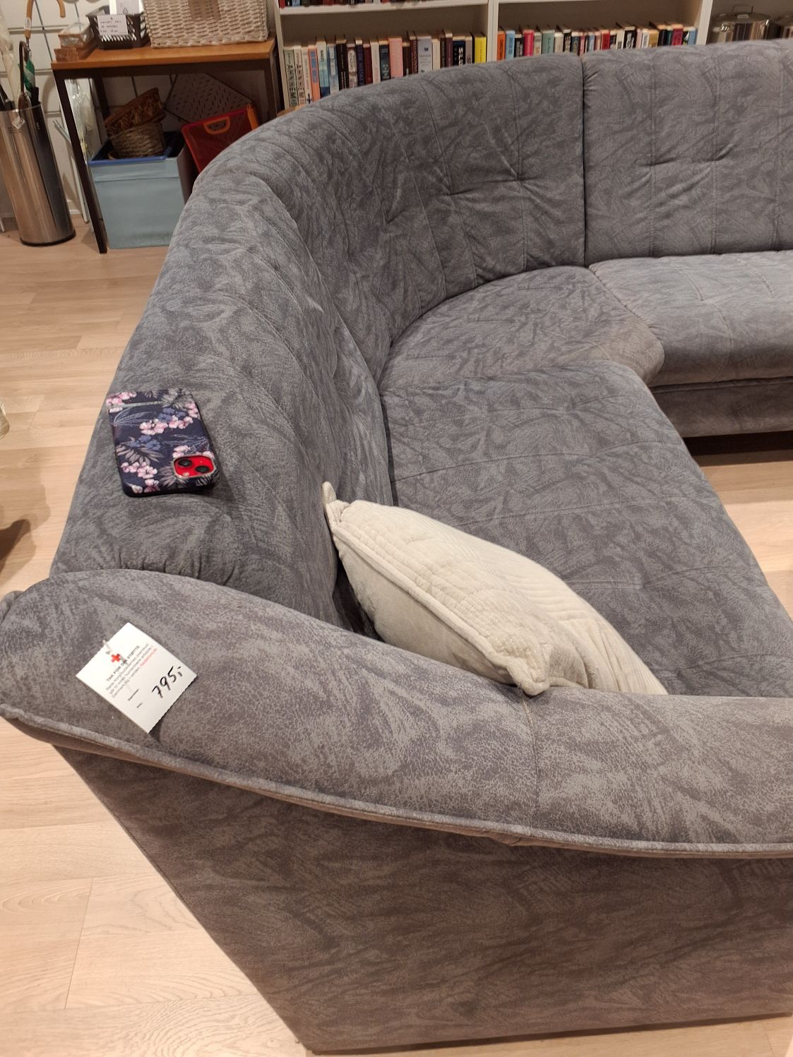 Grå hjørnesofa