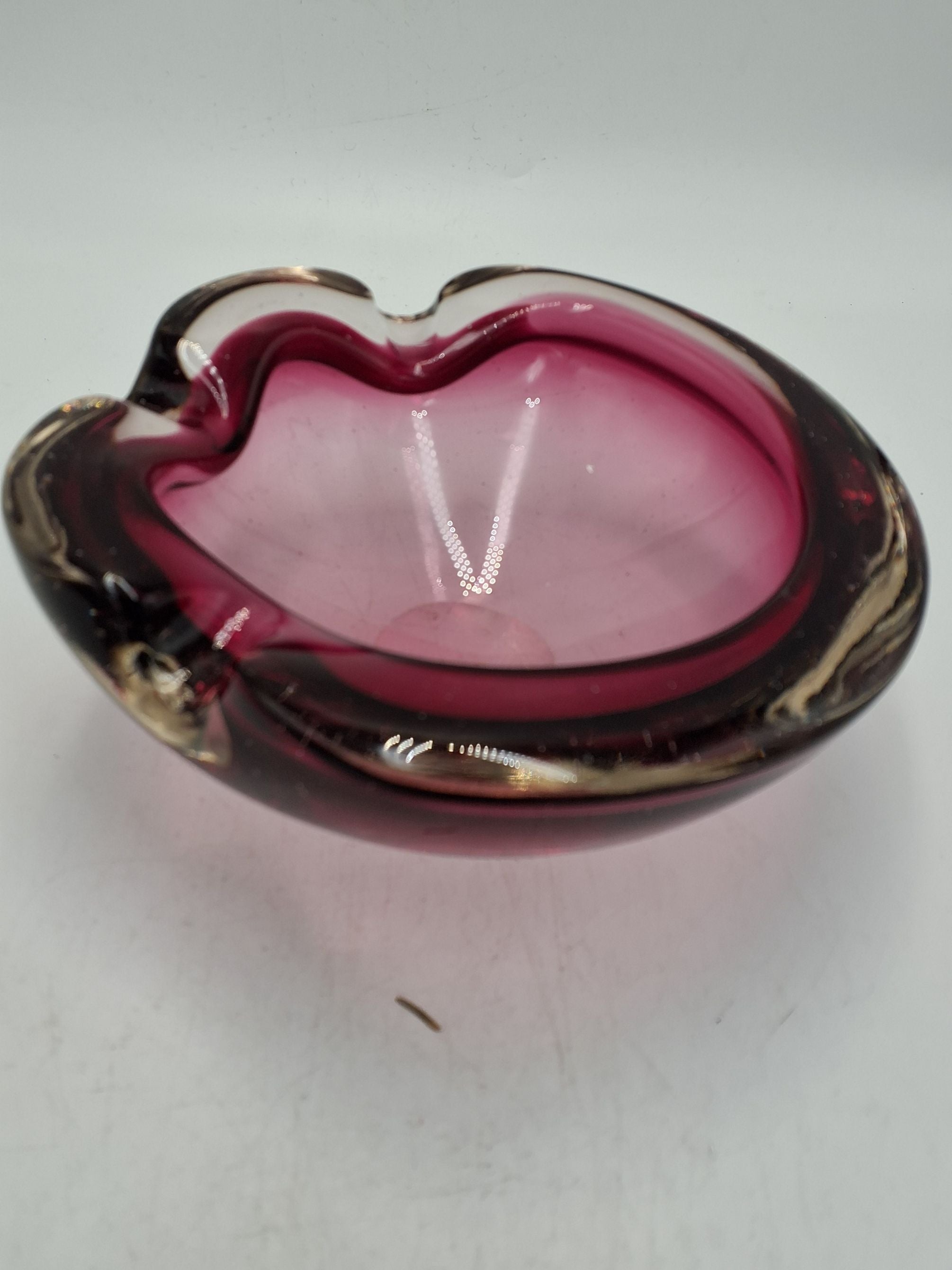 Pink glas skål