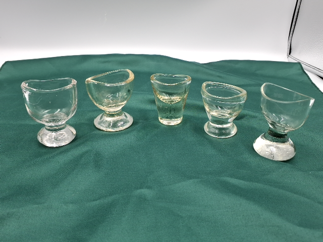 Samling af retro øjene skylle glas