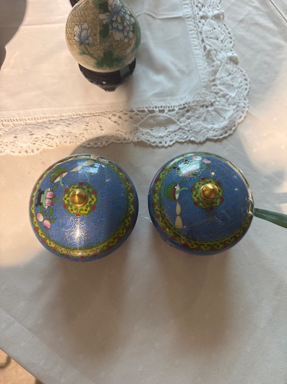 kinesisk cloisonné Blå