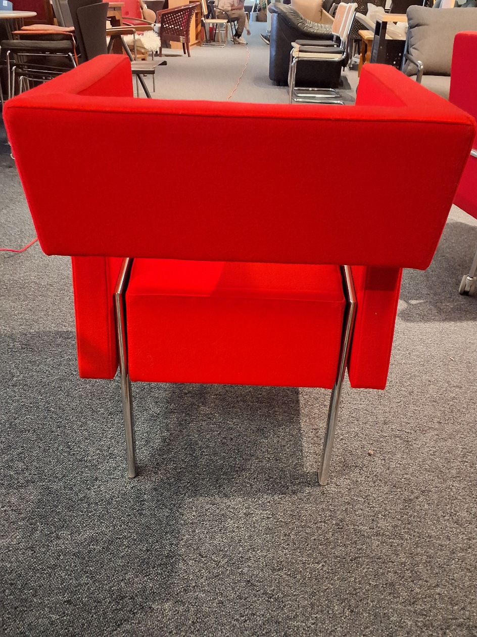 Rød lounge stol