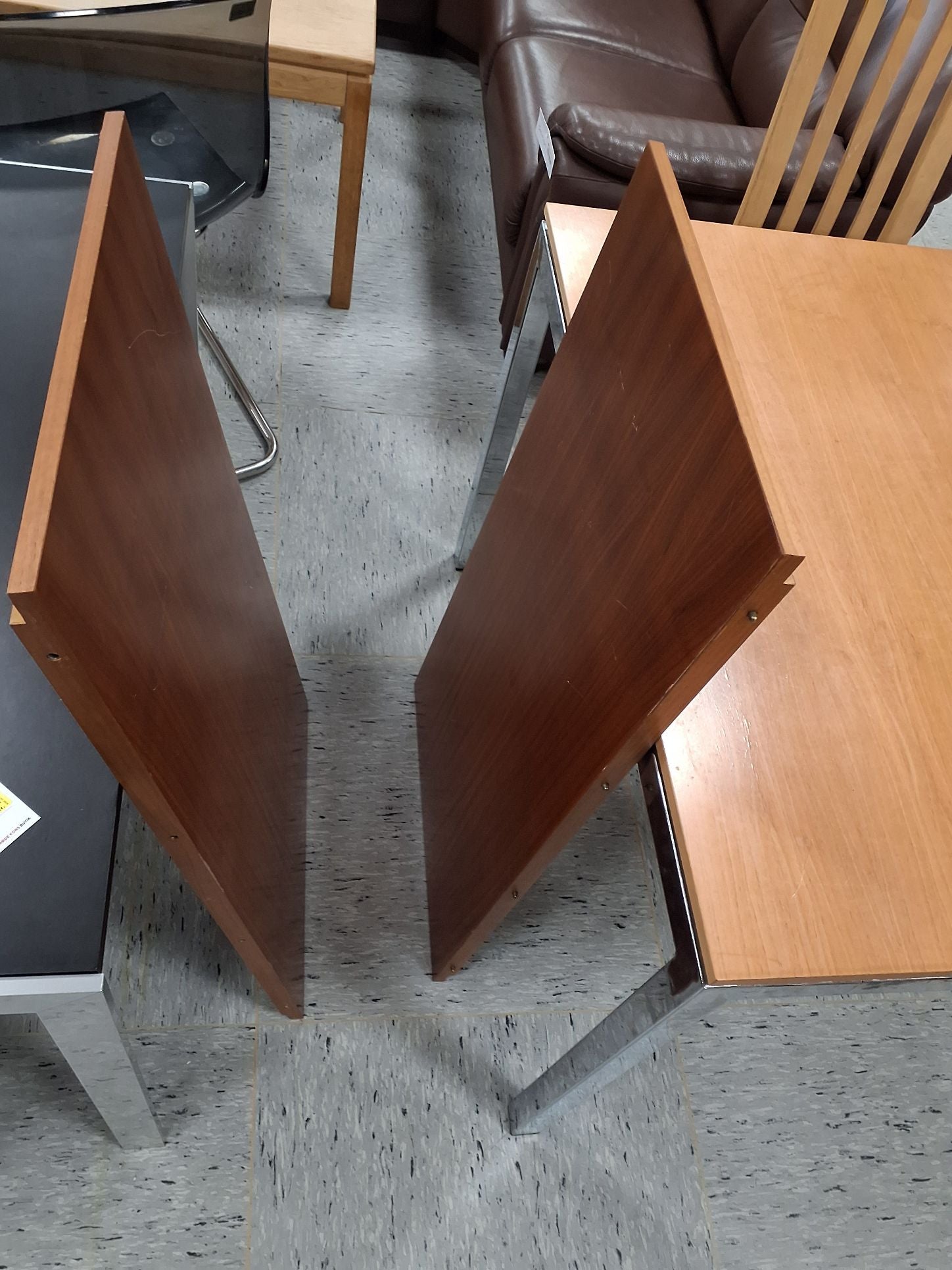 Spisebord stål og træ