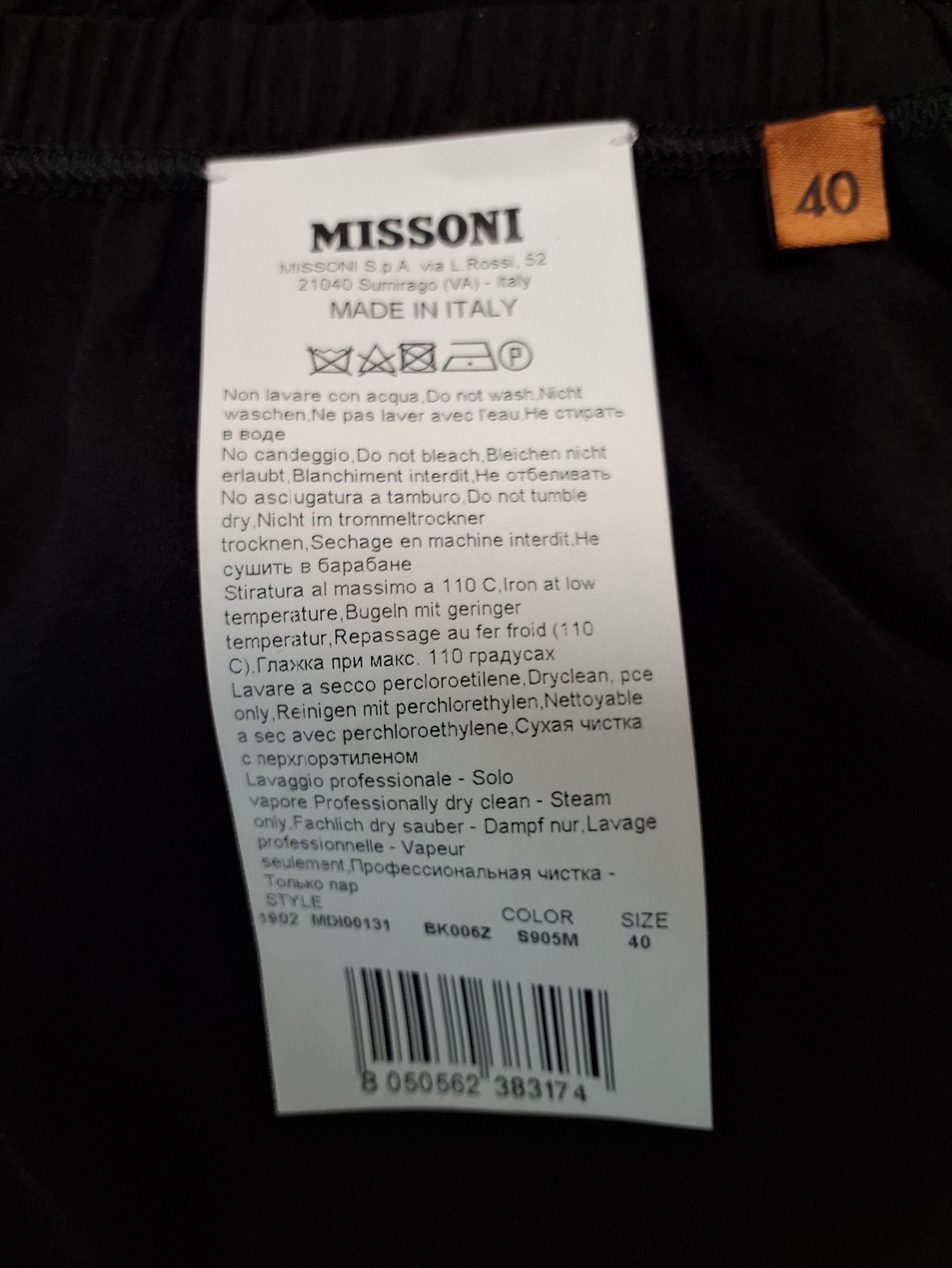 Missoni Bukser sort
