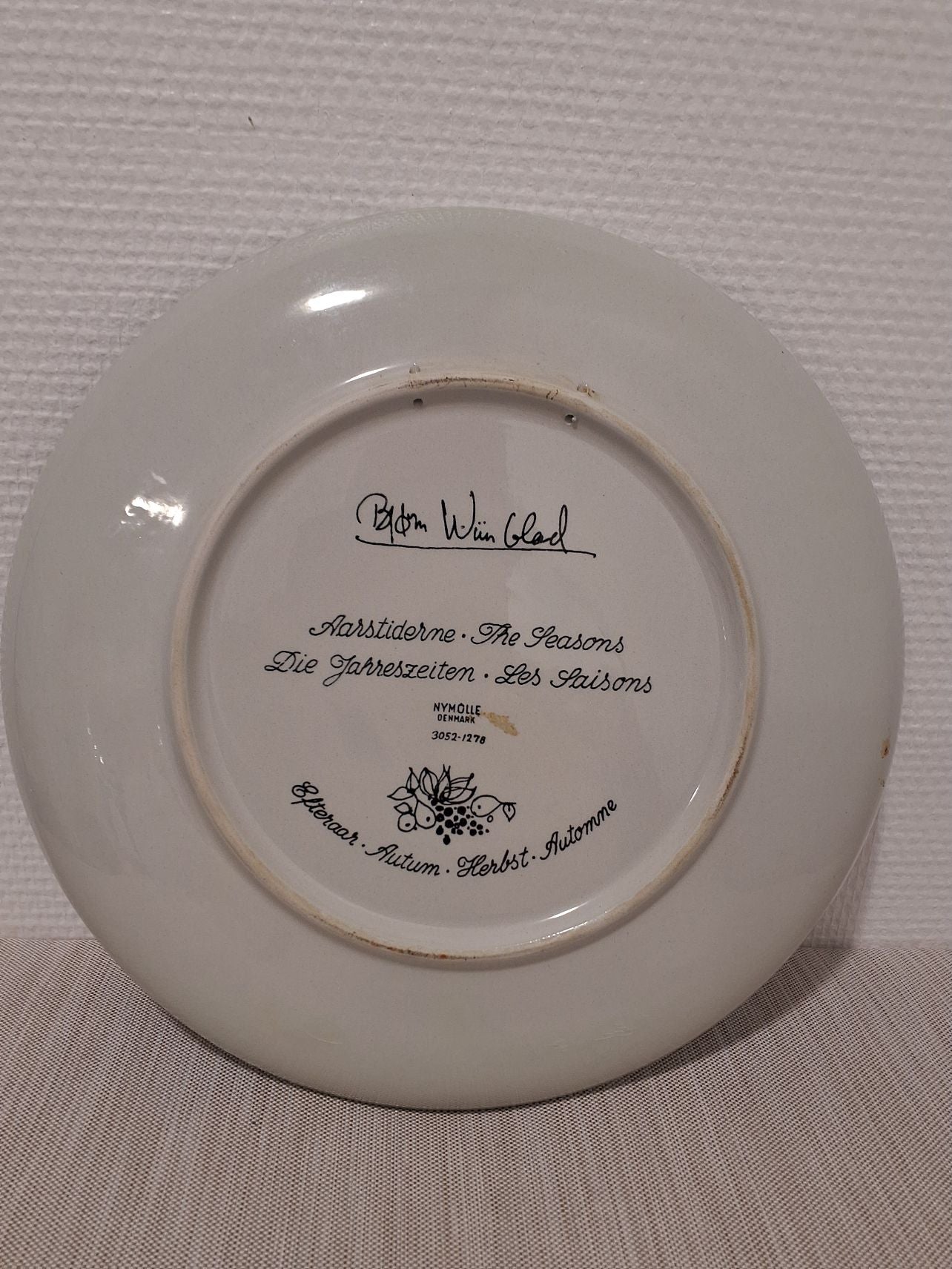 Bjørn Wiinblad platte - platte efterår 27 cm diameter