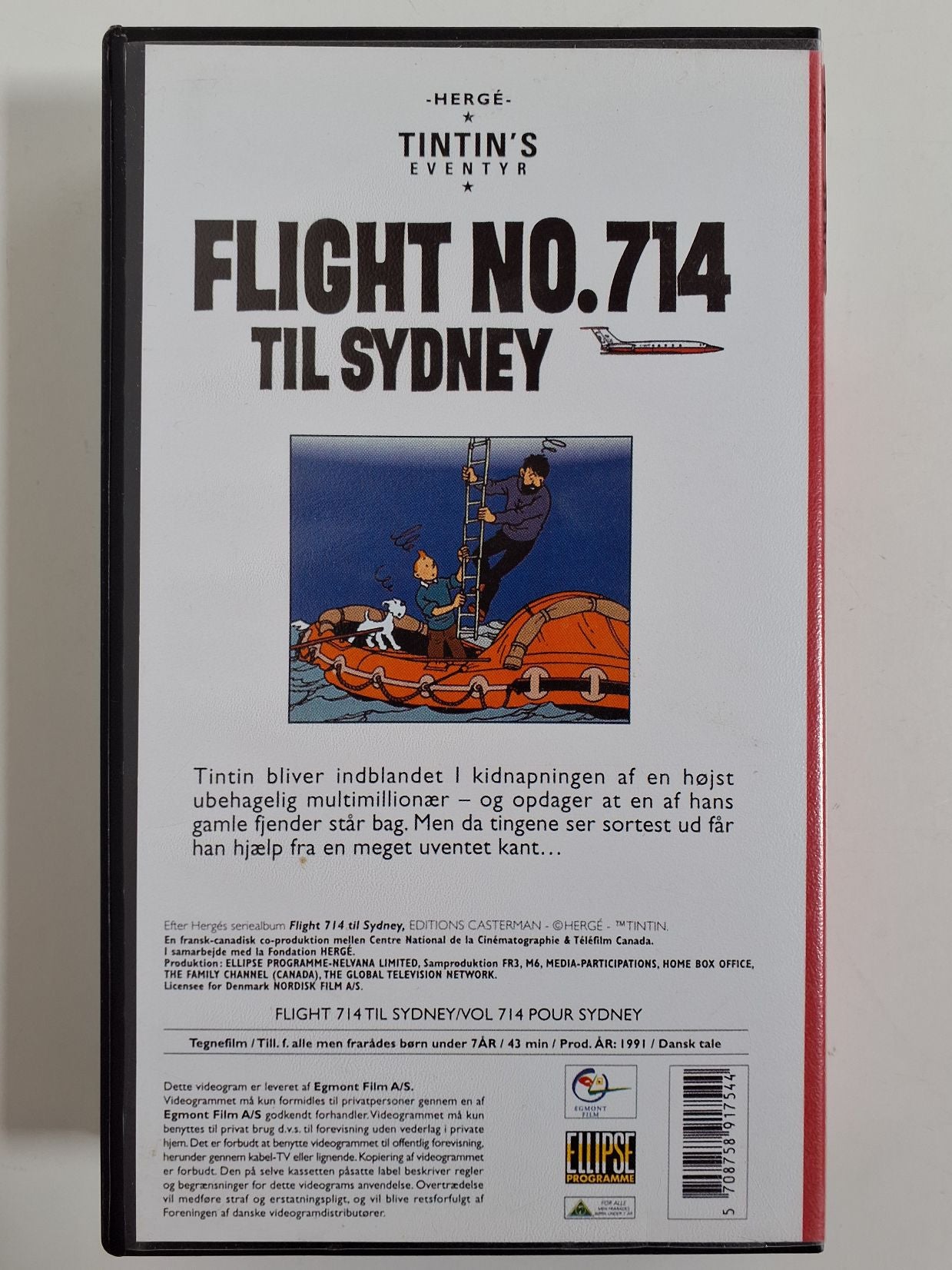 VHS Tintin Flight no. 714 til Sydney