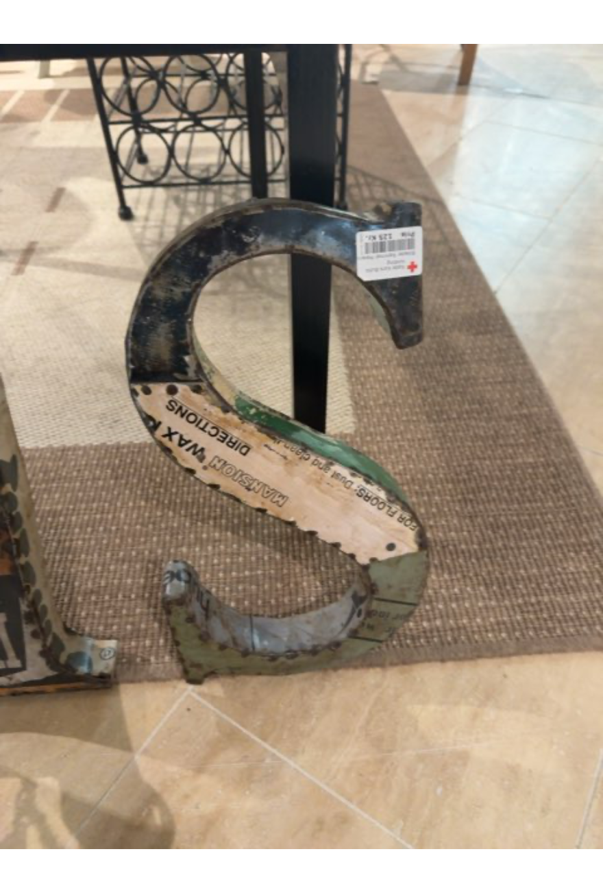 Pynte bogstav til ophæng "S"