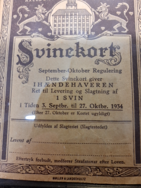 Svinekort opr.1934