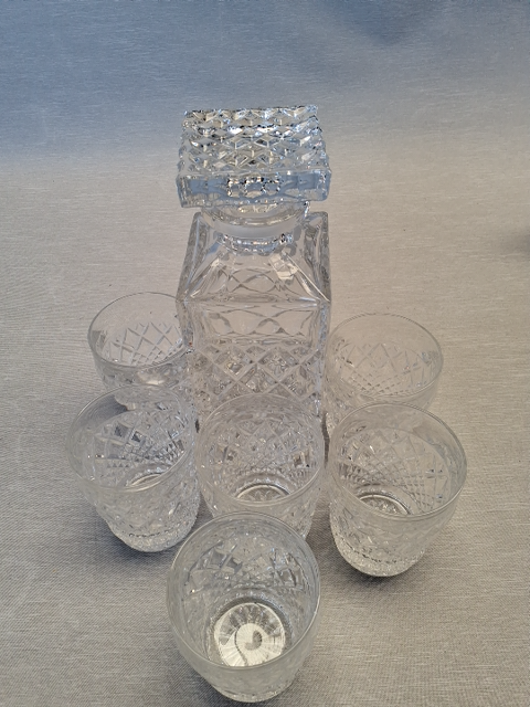 Krystal Karaffel med 6 Glas