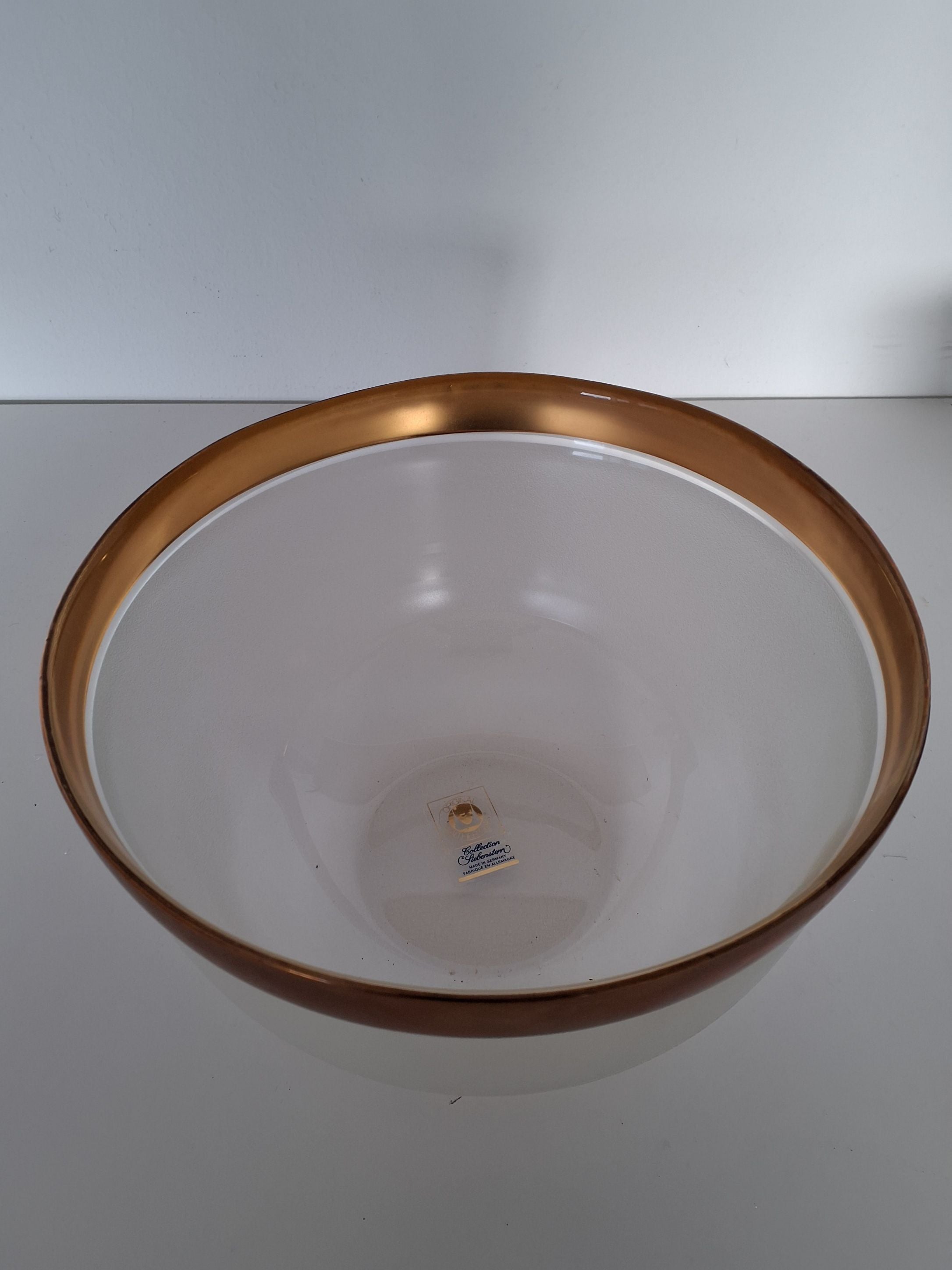 Stor Glasskål med gylden