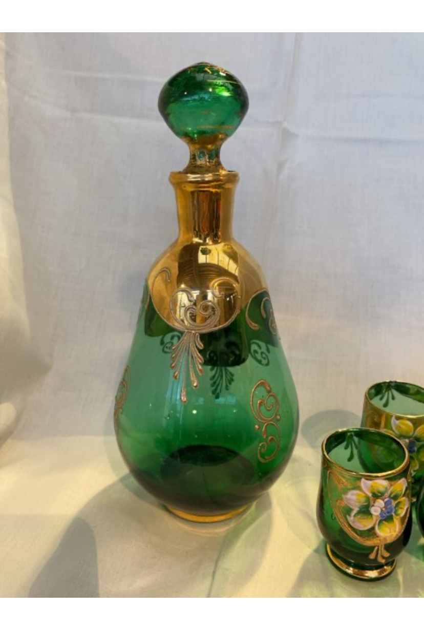 Mourano karaffel og 4 glas