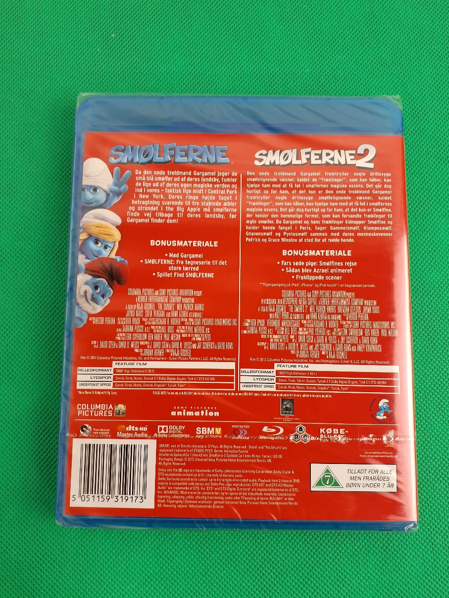 Blu-ray Smølferne 1 & 2