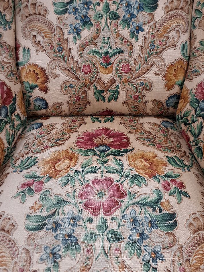 Vintage lænestol blomstret