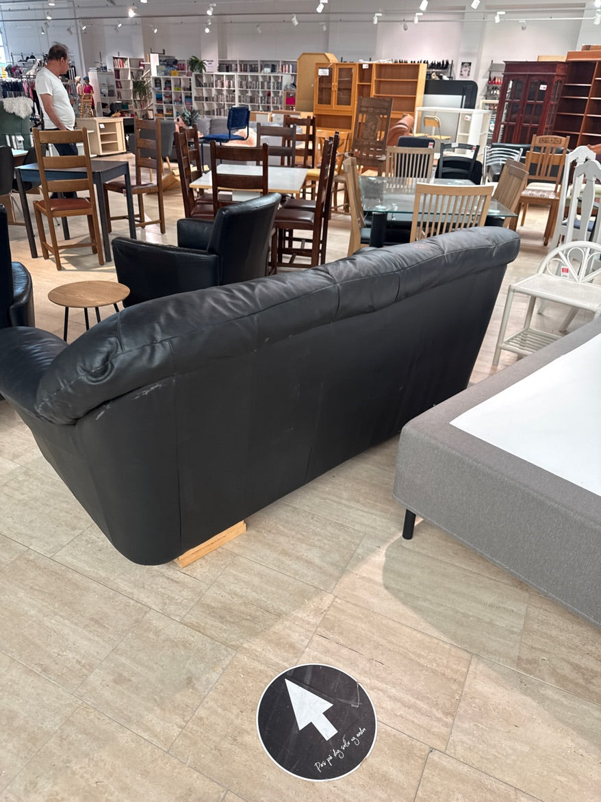 Sofa kunst læder sort