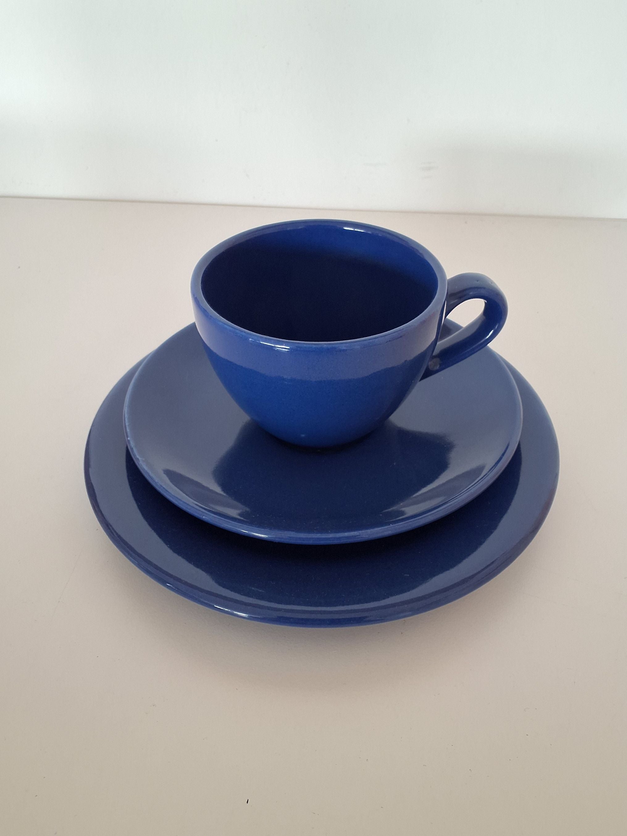 Blå kaffesæt