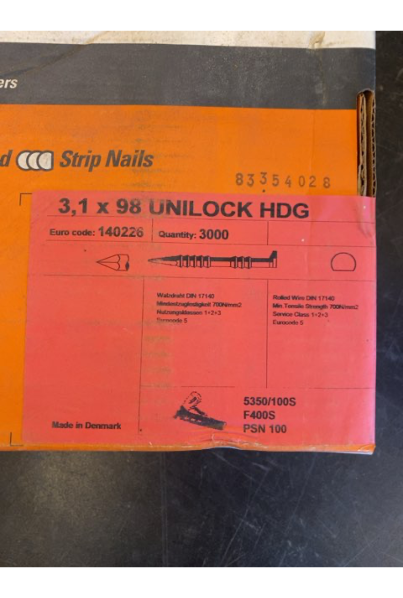 Paslode søm 3,1x98 UNILOCK HDG