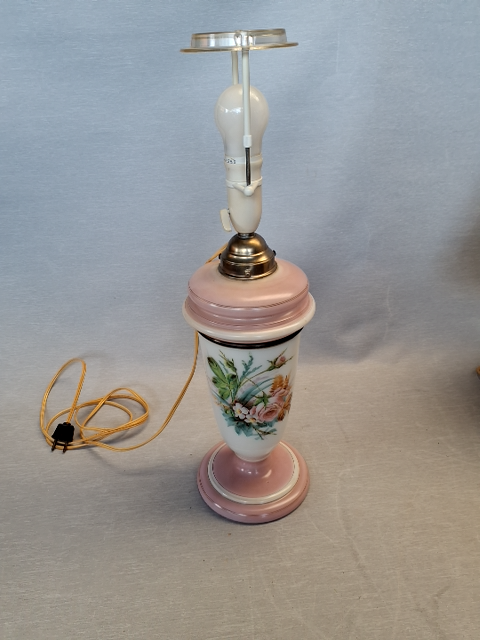 Vintage opalglas bordlampe