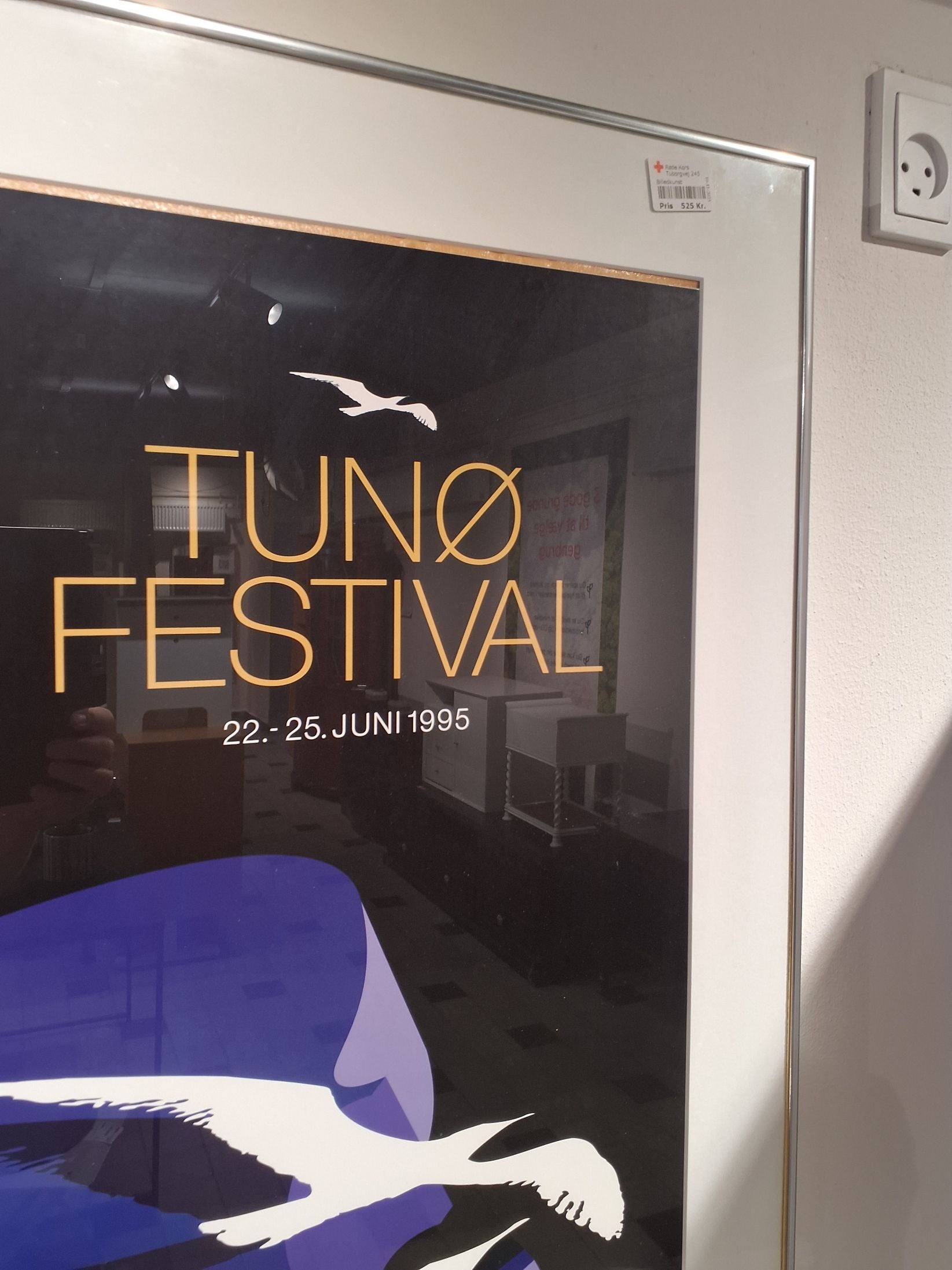 Plakat i glas og ramme