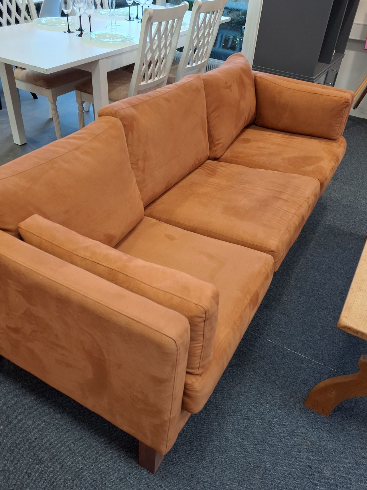 Cognac farvet 3 pers sofa