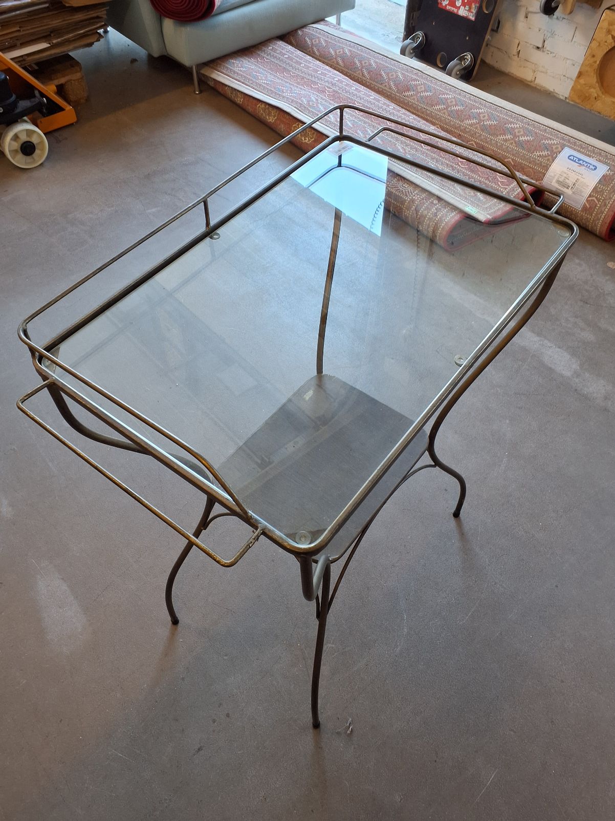 Chic antik glasbord