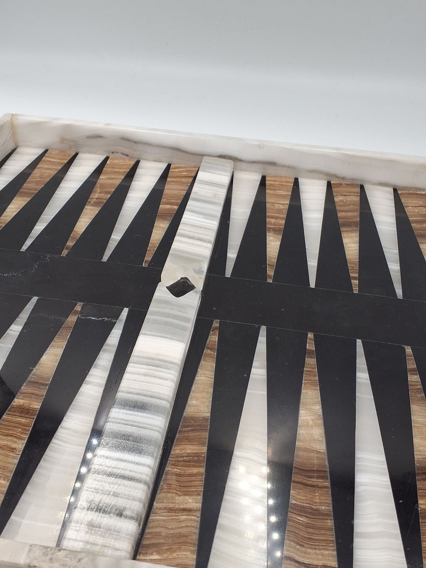 Marmor backgammon/skak