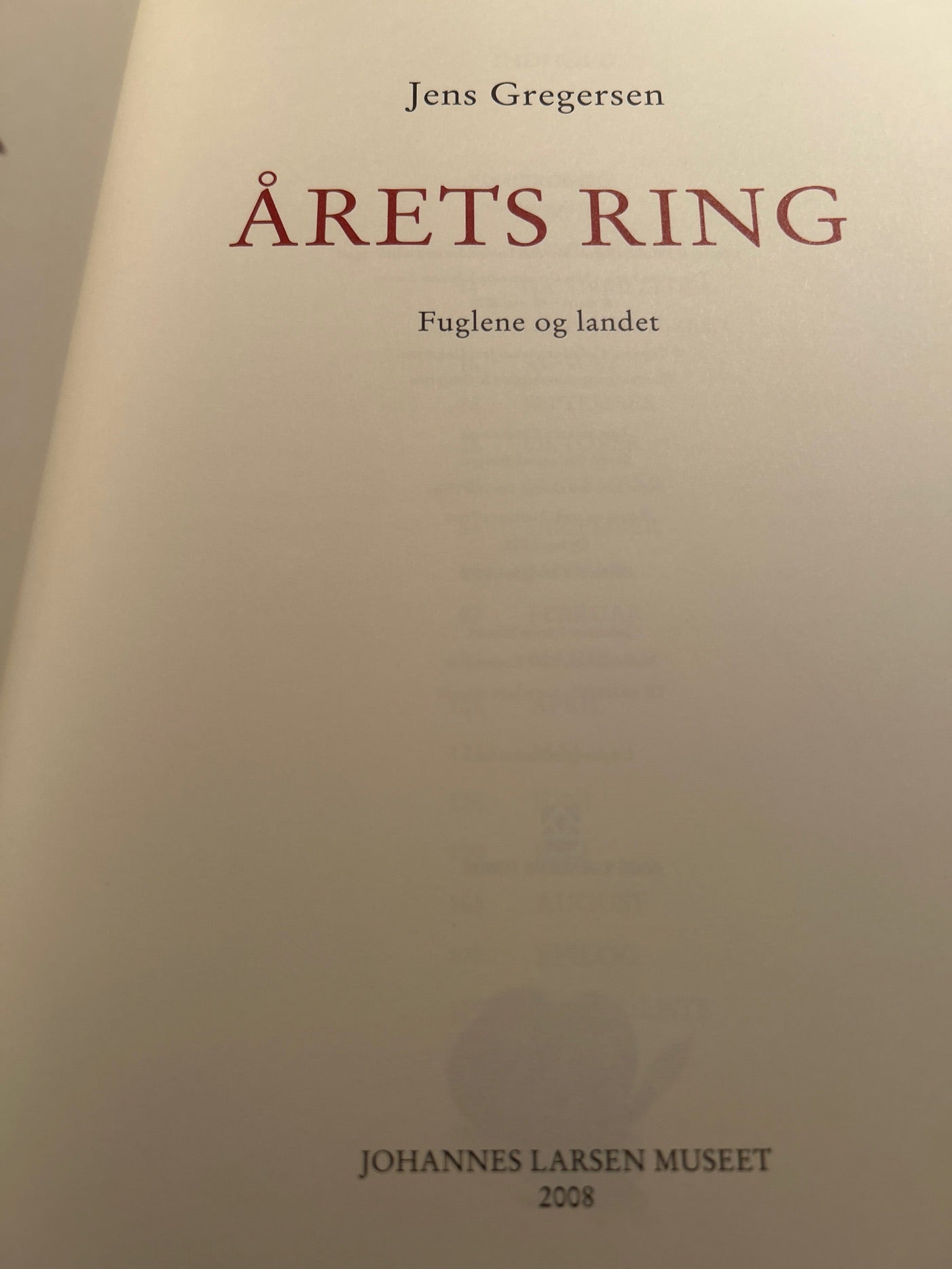 Årets Ring af Jens Gregersen