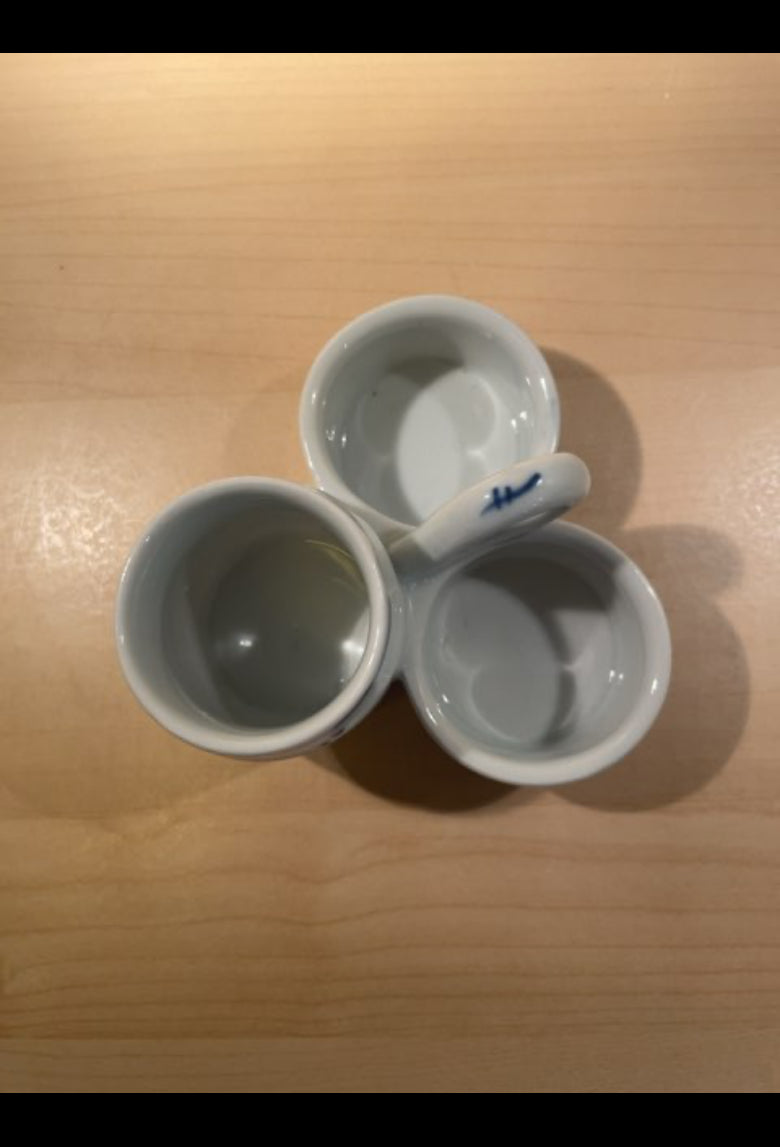 Musselmalet salt/peber holder