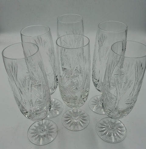 Champagneglas - krystal, 6 stk.