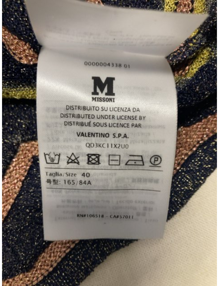 Missoni Top Gylden