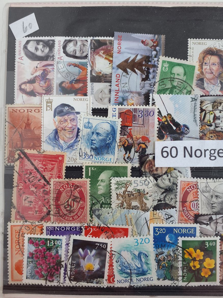 60 frimærker Norge