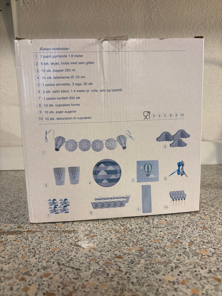 Babyshowersæt, dreng