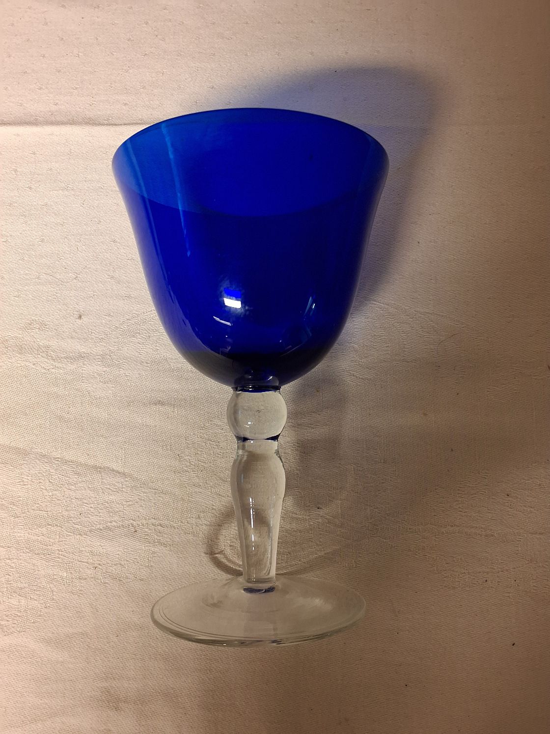 Blå glasskål