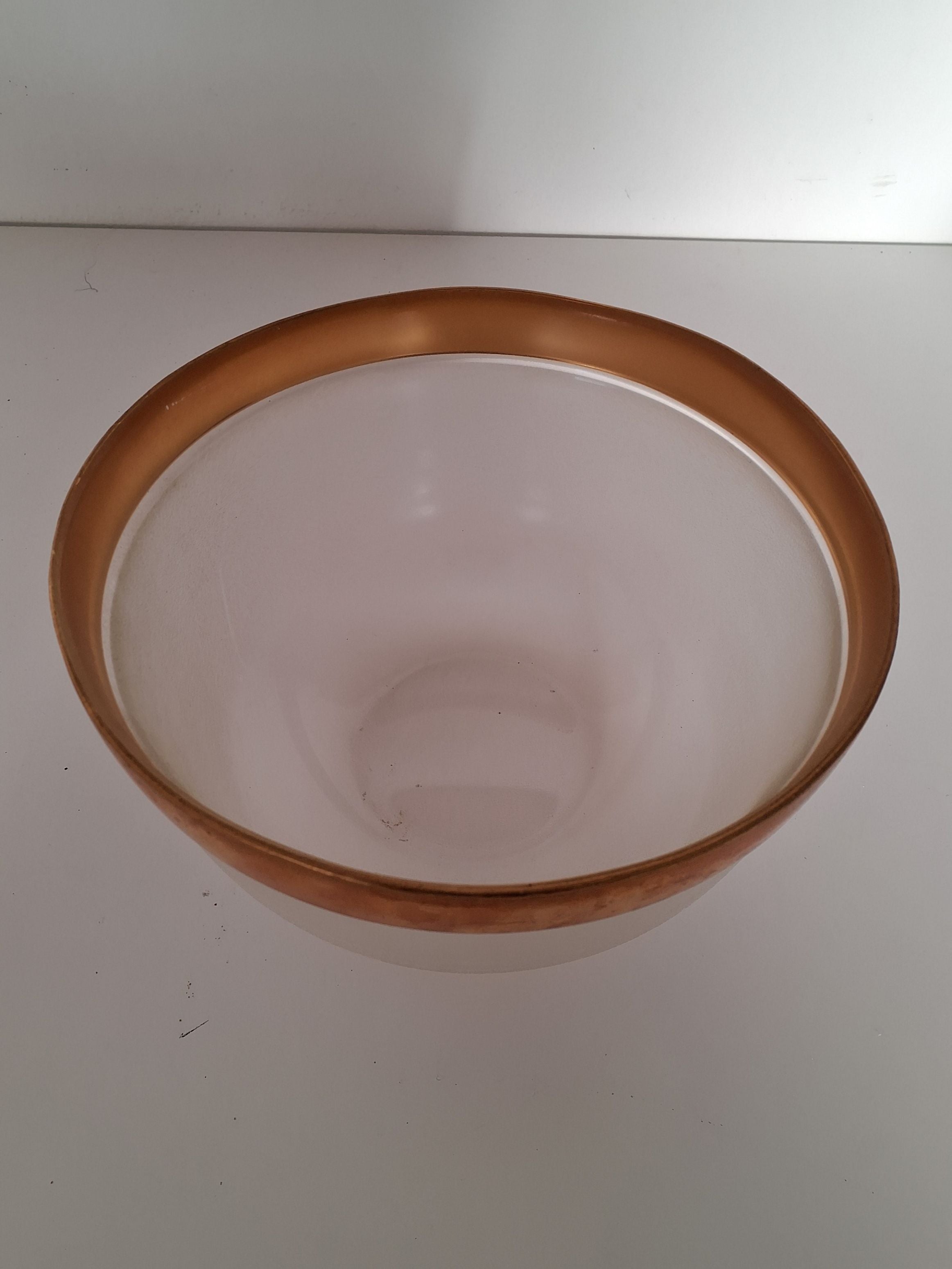 Mellemstore glasskål med gylden kant