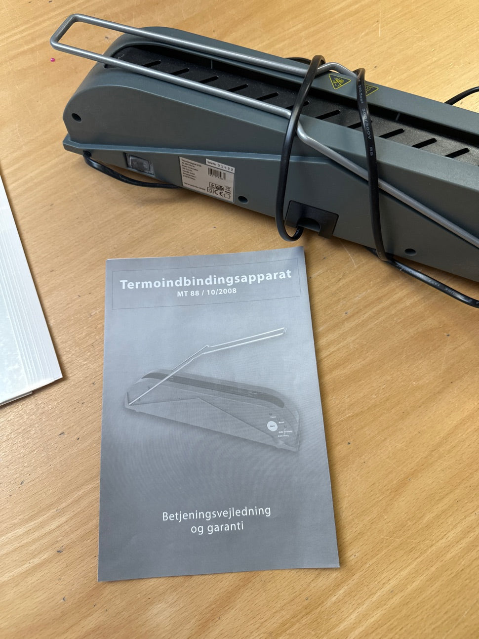 Termoindbindingsapparat MT 88