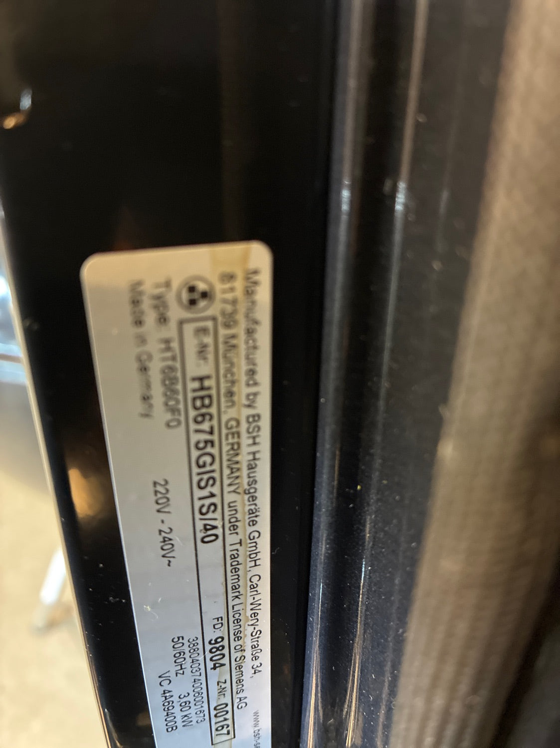 Siemens indbygnings ovn HB675GIS 1S/40