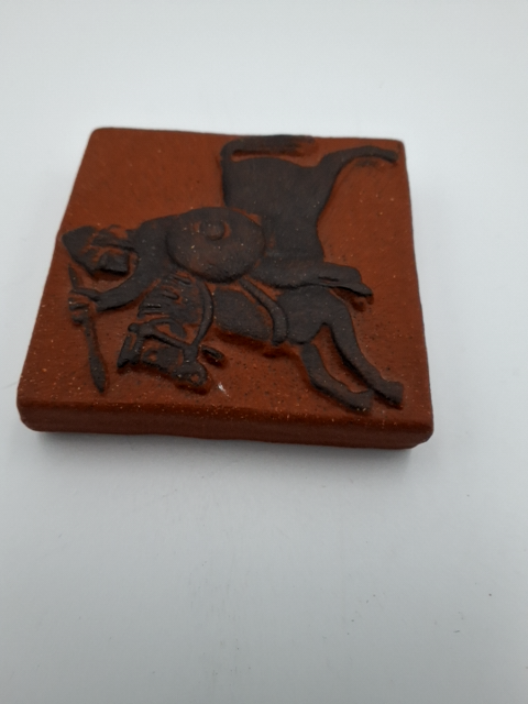 Vintage Thyssen Keramik, lille viking flise