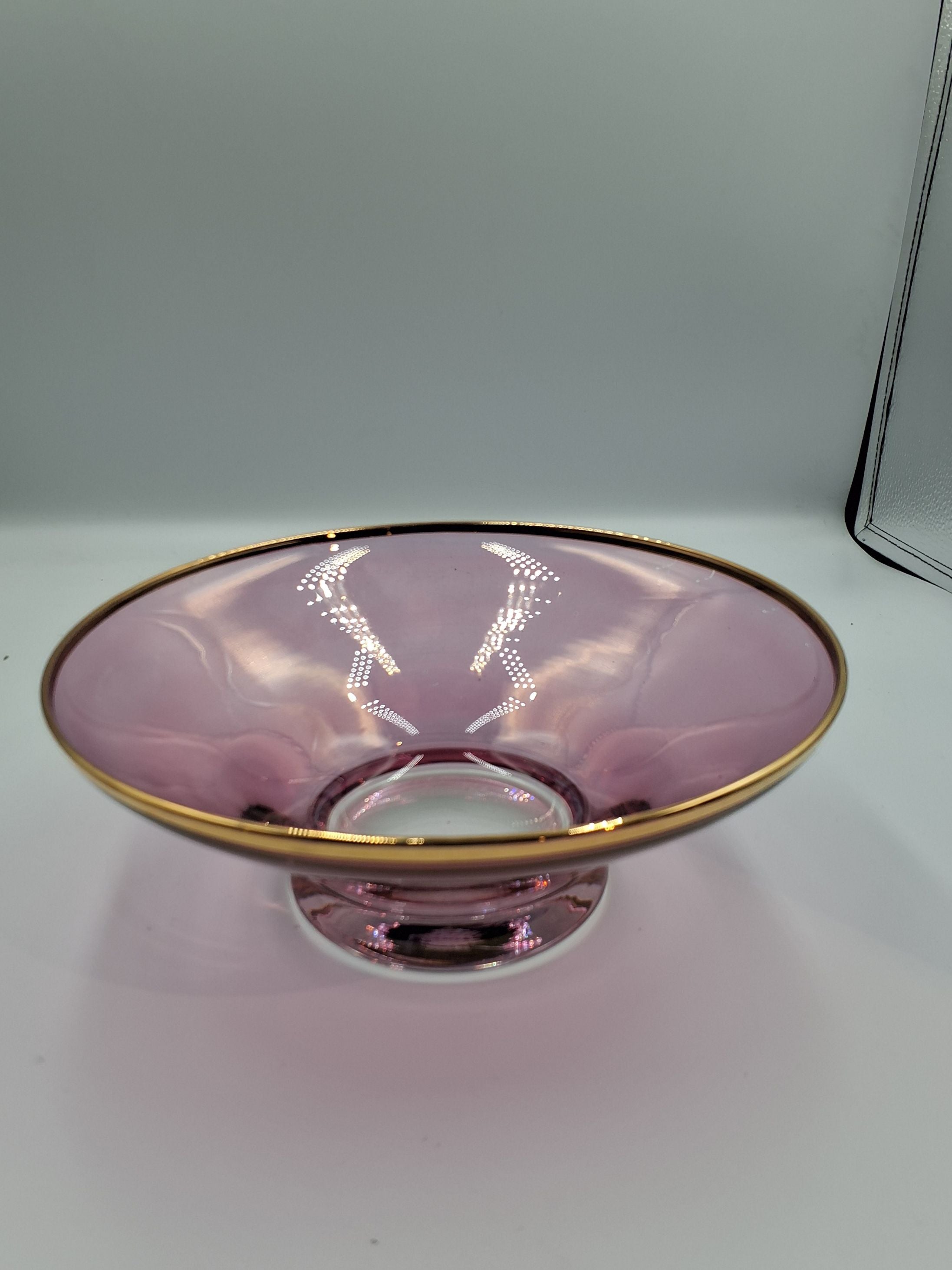 Rosa glasskål