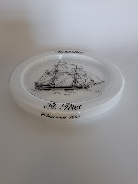 Holmegård skibsplatte mrk Brigantine St Peter