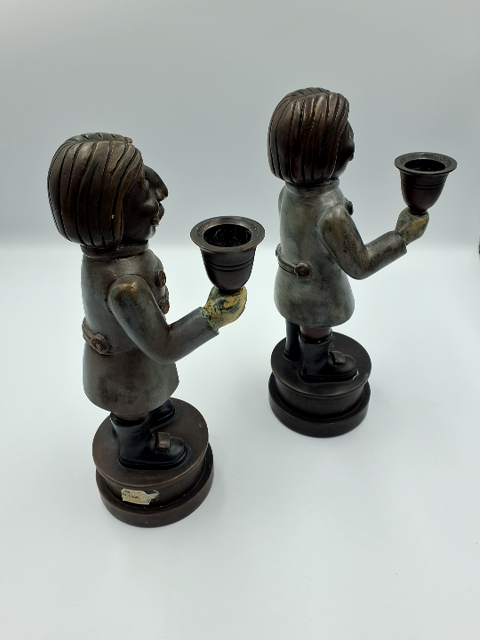 2 lysholder Figur fra USA Bronce