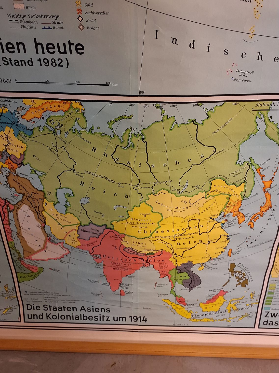 Skolekort Asien Historiske set